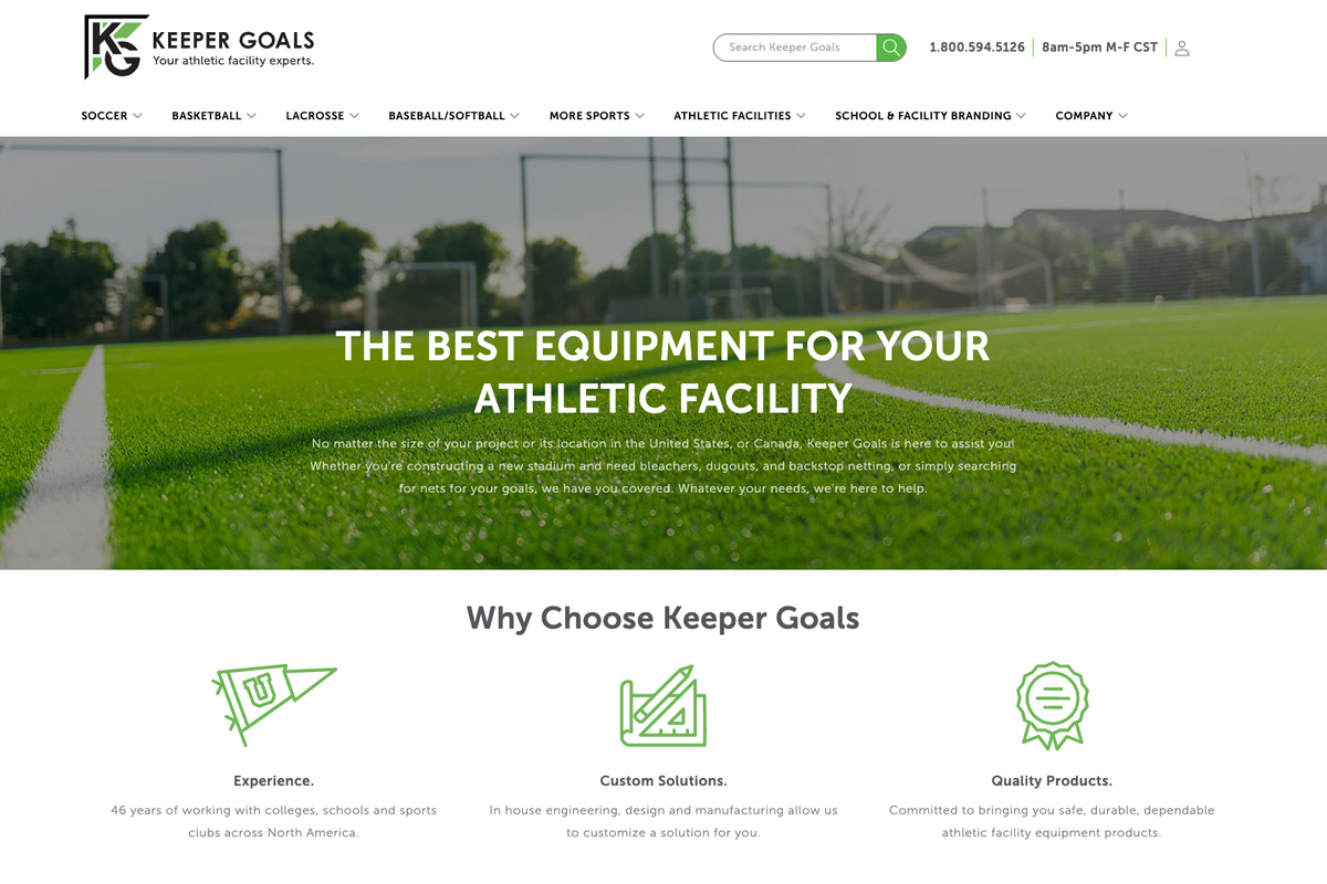 Keeper Goals website
